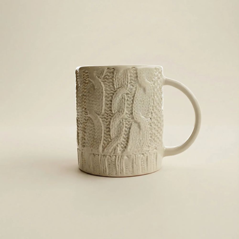 [고유포터리] knit big mug 02 (14 color) 이보현 작가 니트머그 빅니트머그 핸드메이드 도자기 - 상품 이미지