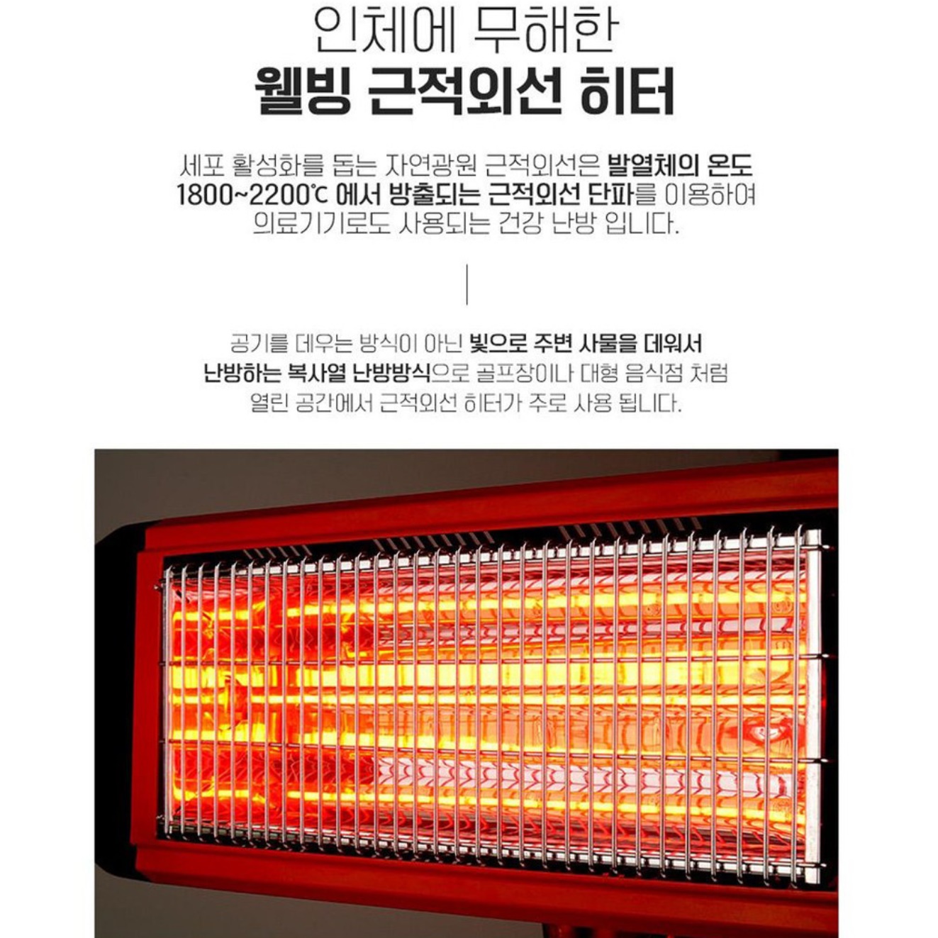 매장용 히터 벽걸이 난방기 적외선 히터 카페 매장 공장 난로 이미지 2