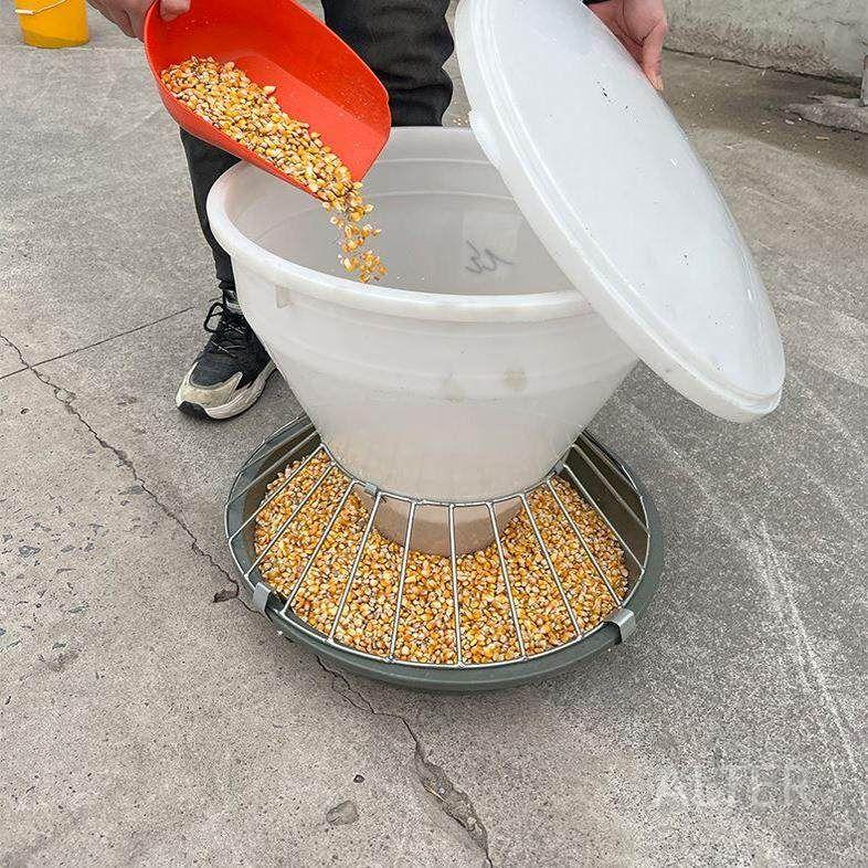 닭사료 농장 자동급여기 급여기 그물망 모이통 급식기 오리 플라스틱 깔때기 30kg - 상세 이미지 2