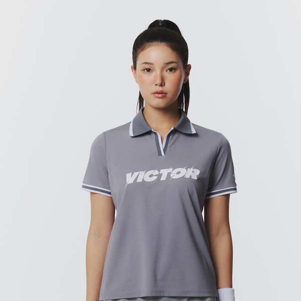 빅터 VICTOR 여성 카라 티셔츠 VT26ATS001F 배드민턴 탁구 스포츠웨어 - 상품 이미지
