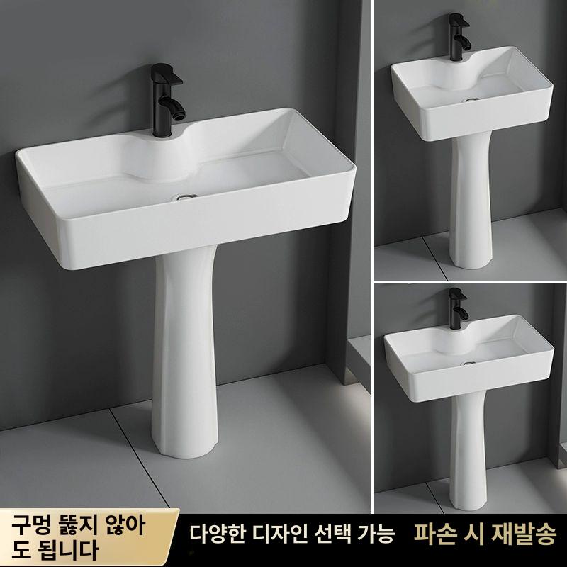 간이 욕실용 벽면 설치 소형 이동식 벽걸이형 개수대 2626 거울 포함 풀 세트 - 상세 이미지 4