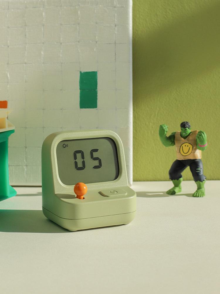 LCD 공부 쿠킹 스톱워치 타이머 알람시계 무소음 더스티그린 6.6cm - 상세 이미지 5
