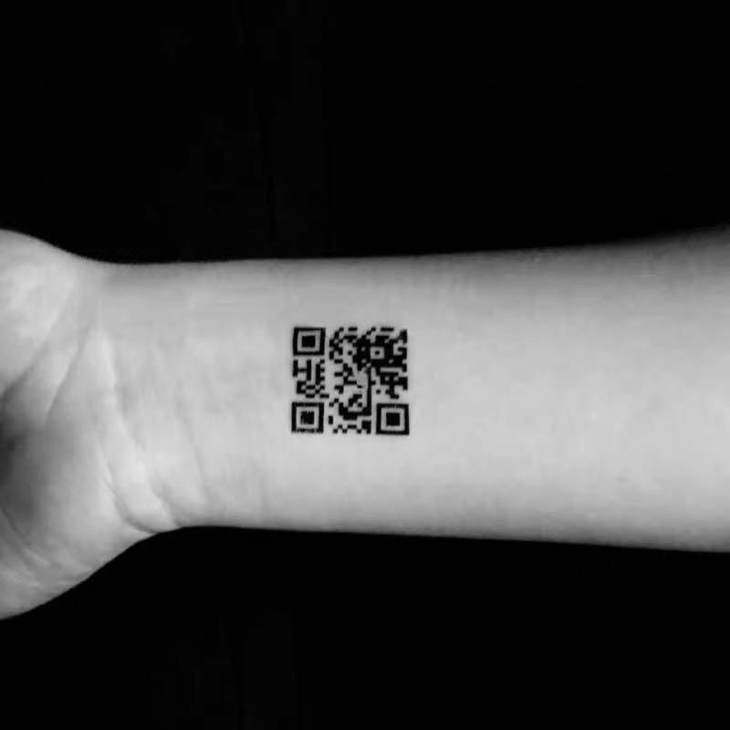 QR 스티커 큐알스티커 스티커타투 타투스티커 판박이 문신 헤나 스티커 쓸데없는 우정 선물 이미지 8