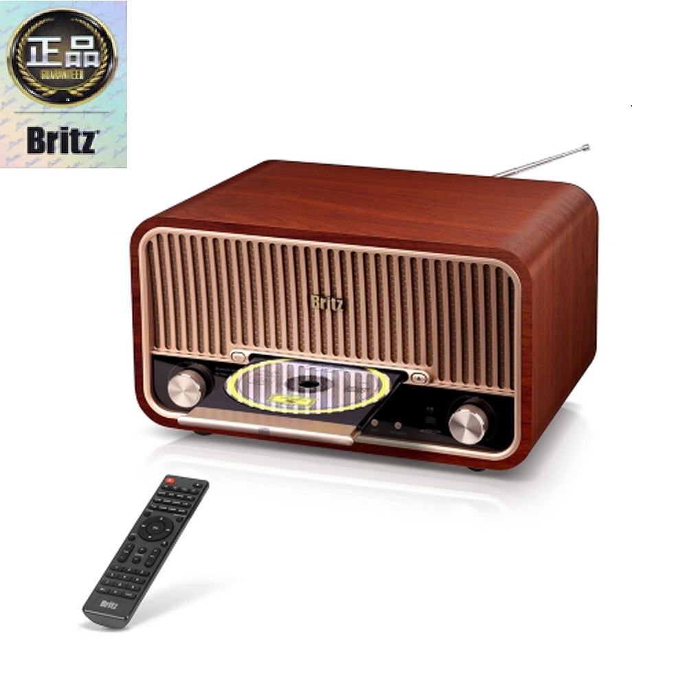 브리츠 Britz BZ-T7800 Plus 레트로 올인원 블루투스 오디오 CD플레이어 - 상품 이미지