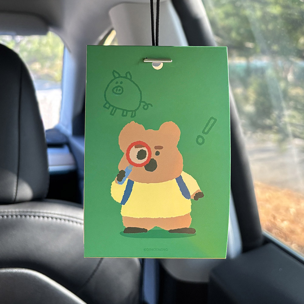 벨르아망 다이노탱 센트칩 차량용 방향제 차량 샤쉐 걸이형 디퓨저 새차 선물 쿼카 블랙체리 - 상세 이미지 3