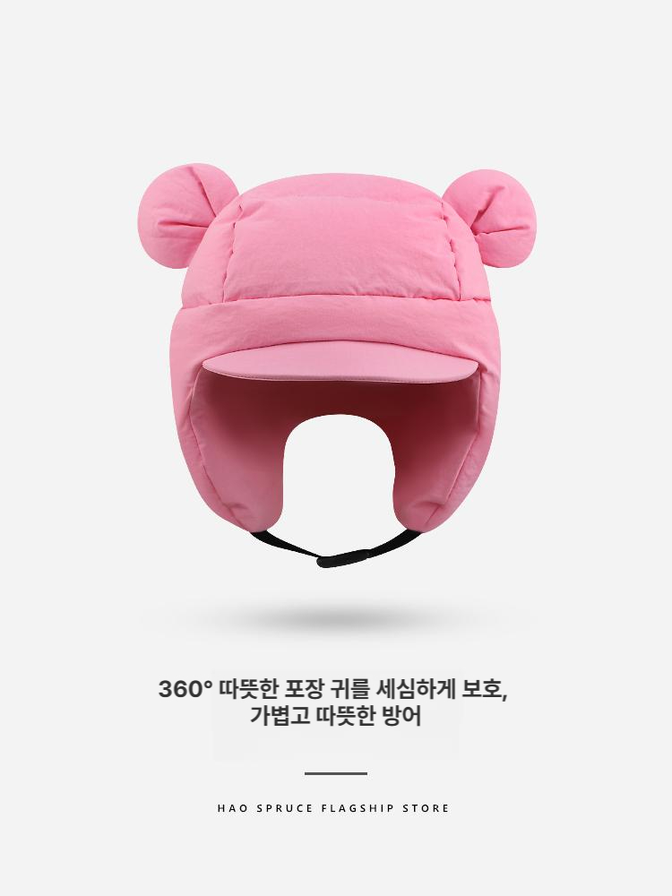 귀 모양 면 모자 겨울 자전거 방풍 보온 귀도리 스키 파일럿 트루퍼 햇 남녀공용 군밤 블랙 m56-58cm - 상세 이미지 5