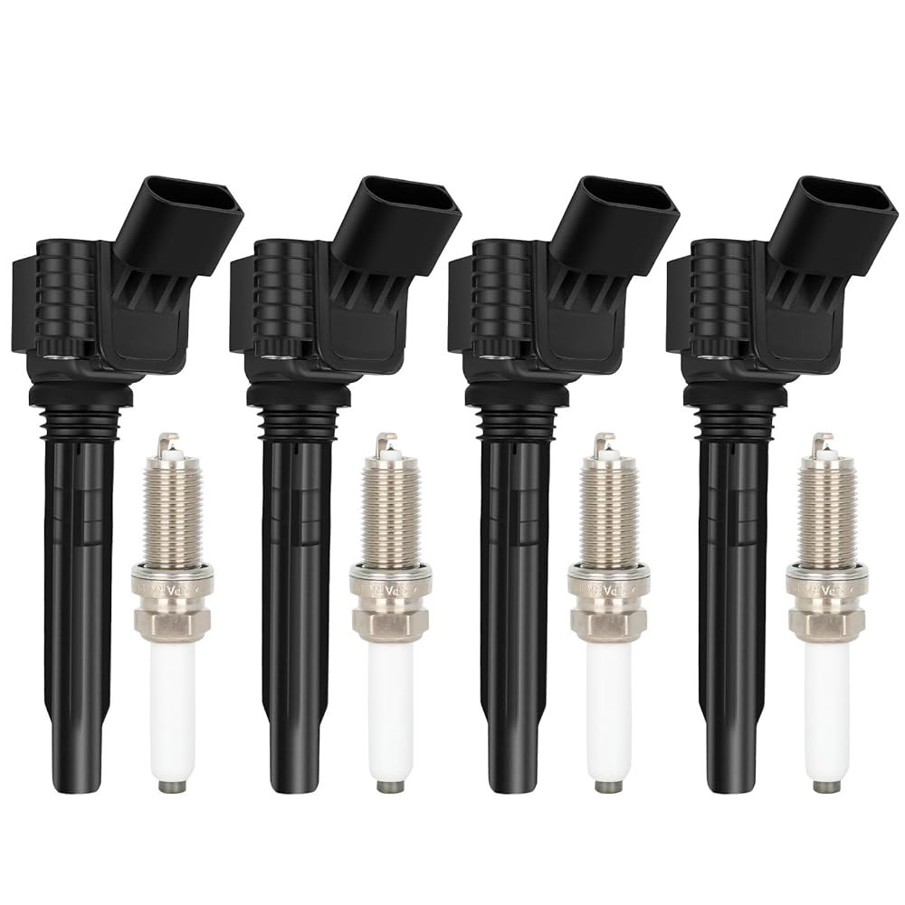 이리듐 스파크 플러그 A4 Q5 2014-2020 l4 2.0L 1.8L UF765 4개의 점화 코일 ECCPP 1 UF621 4 ignition coils - 상품 이미지