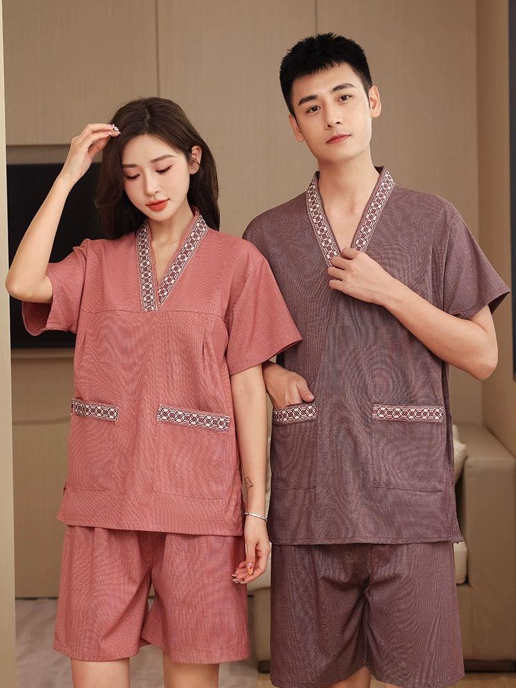 찜질복 5XL 6XL 커플 숯가마 9XL 황토 목욕탕 다크블루 xl - 상세 이미지 2