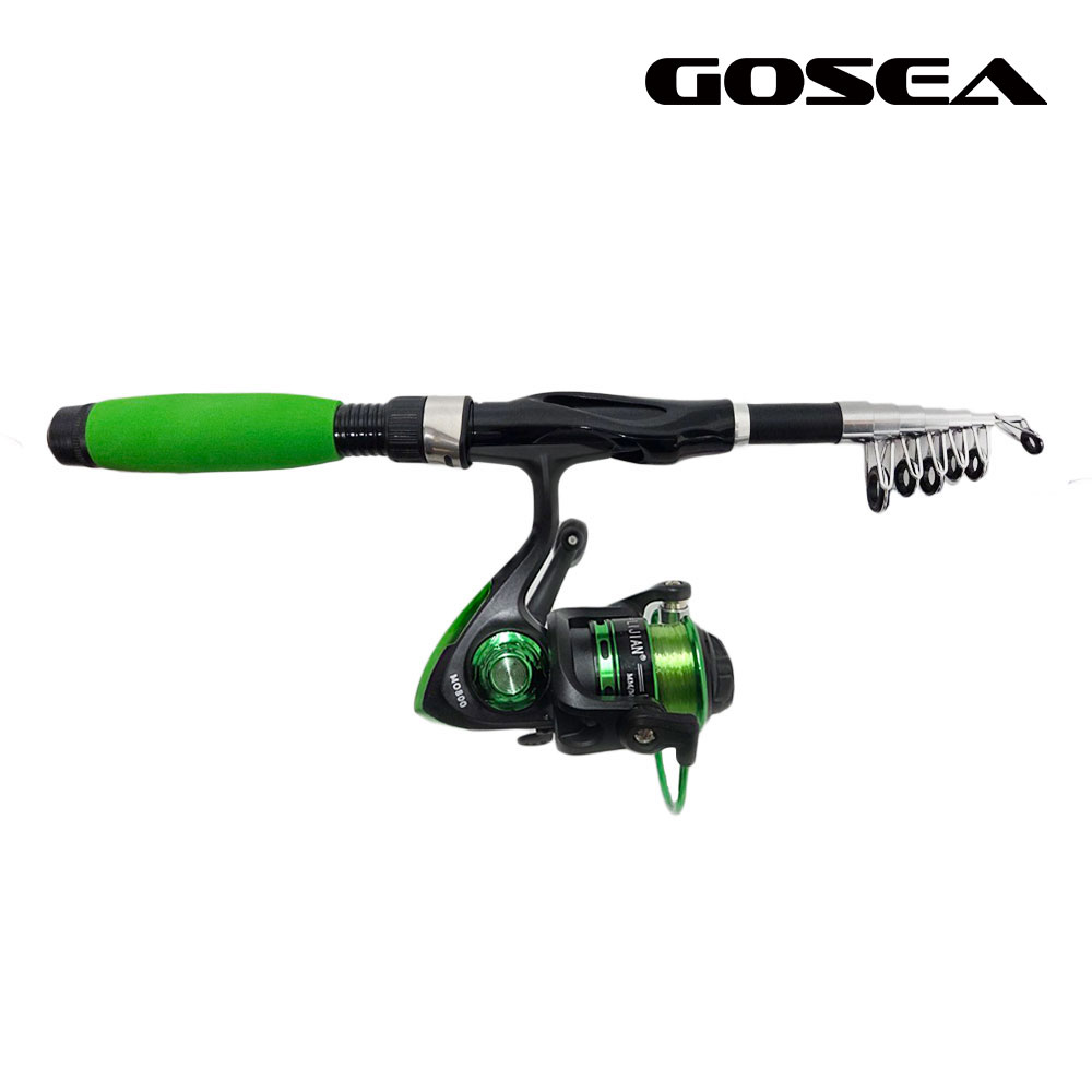GOSEA 여행용 낚시대 릴 콤보 세트 그린 낚시 체험 입문 선물 GSF-R1G 이미지 6