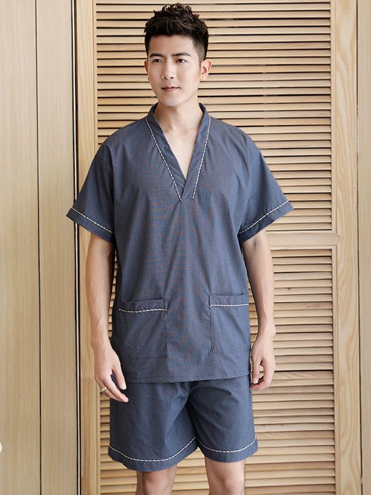 찜질복 5XL 6XL 커플 숯가마 9XL 황토 목욕탕 다크블루 xl - 상품 이미지