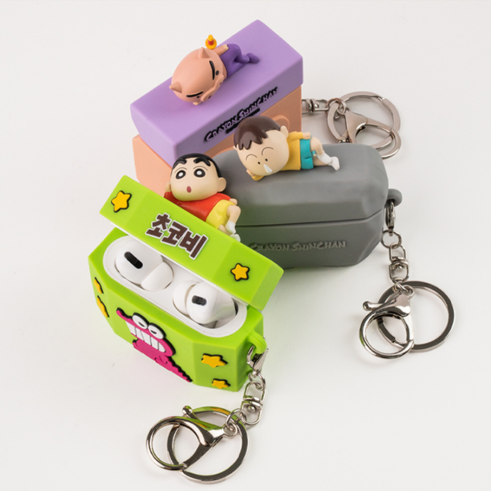 짱구 키링 에어팟 프로 케이스 3세대 공용 심심해 3D 피규어 초코비 이미지 3