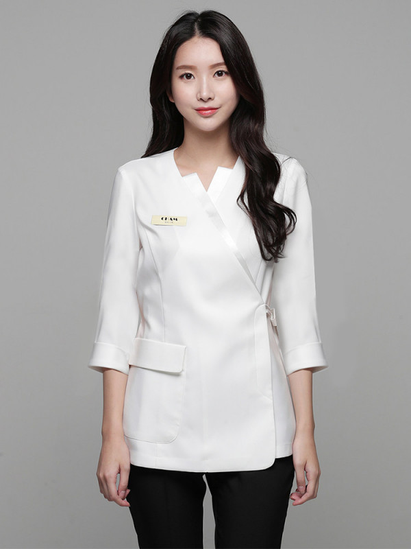 관리사가운 뷰티샵 유니폼 미용사 유니폼 - 상세 이미지 2