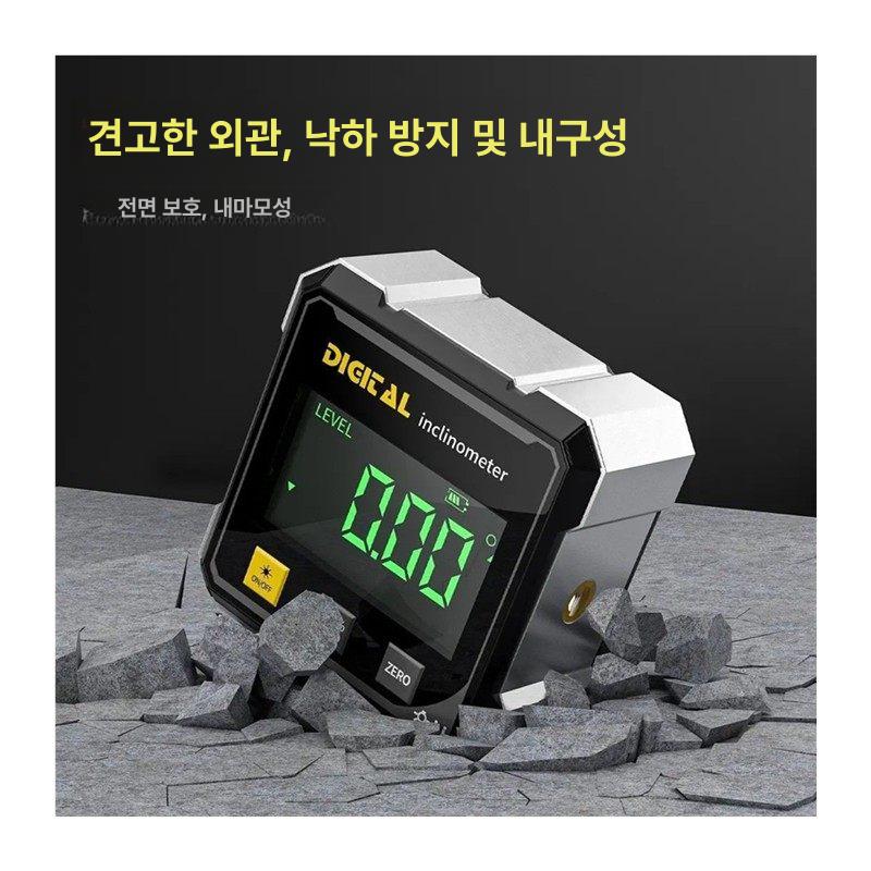 디지털 수평계 레이저 고정밀 각도 각도기 산업용 줄자 눈금자 레이져레벨 수평기 앵글 - 상세 이미지 5