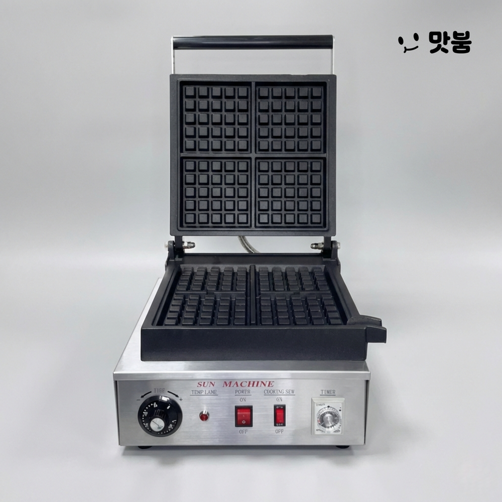 태양산업 크로플 크B대(옆)기계 기름받이 전기식 국내제조 조리기 / WBR-350S - 상품 이미지