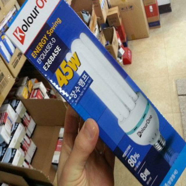 장수램프 안정기내장형 EFQU45EX-D 45W 주광색 전구