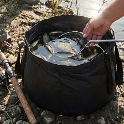 8.5L 캠핑 물통 접이식 캠핑용 휴대용 대형 야외 다용도 야외용 차박 낚시 대용량 - 상품 이미지