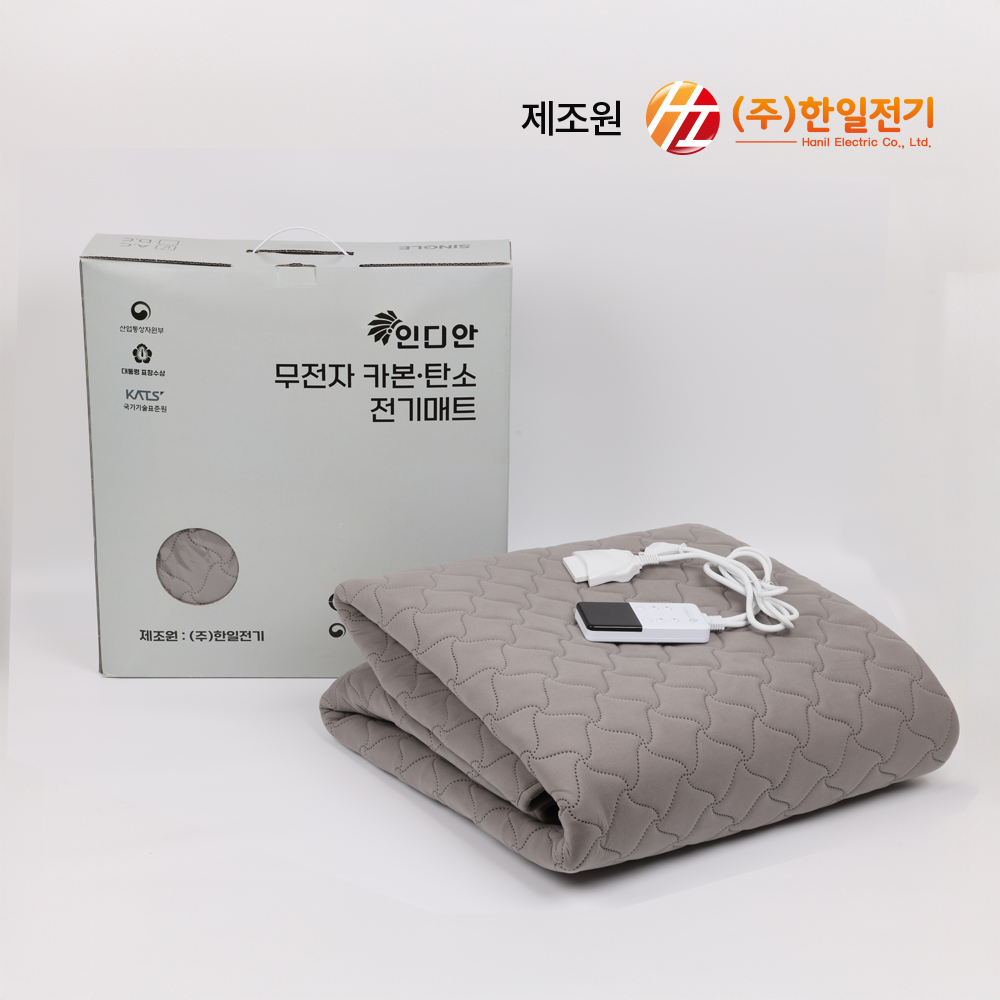 한일 국산 EMF 전자파없는 카본 침대 전기 장판 탄소 매트 극세사 캠핑 전기요 1인용 슈퍼싱글 이미지 8