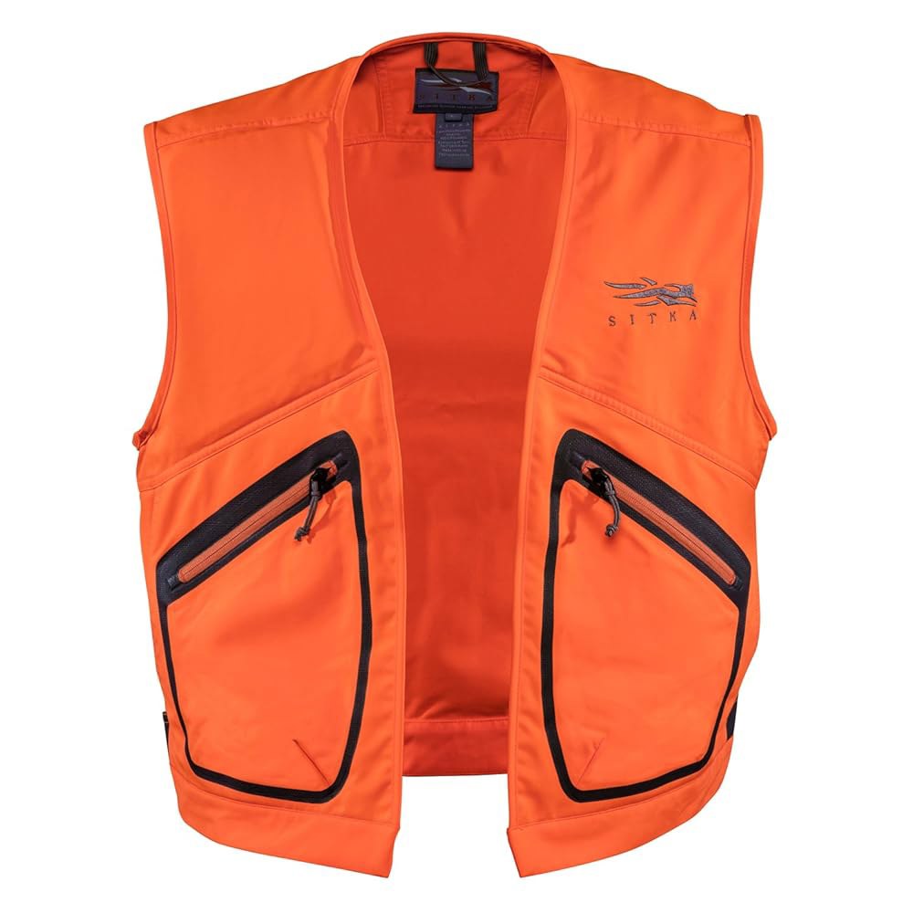 SITKA 탄도 조끼 - 남성용 가시성이 높은 주황색 사냥 Blaze Orange Medium - 상품 이미지