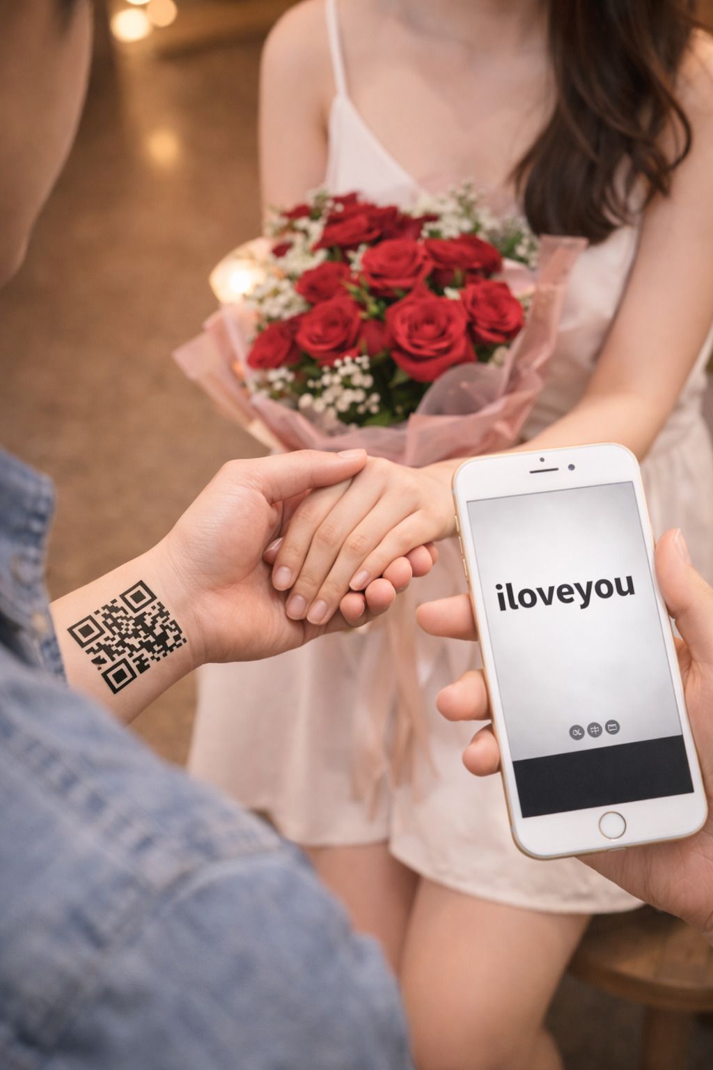 QR 스티커 큐알스티커 스티커타투 타투스티커 판박이 문신 헤나 스티커 쓸데없는 우정 선물 이미지 6
