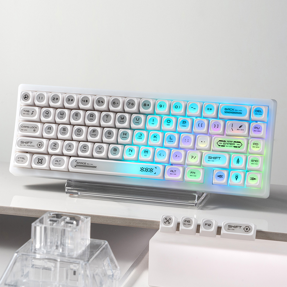 캣츠아이 영문 화이트 반투명 키캡 CHERRY PBT 기계식 키보드 키캡 136키 - 상세 이미지 4