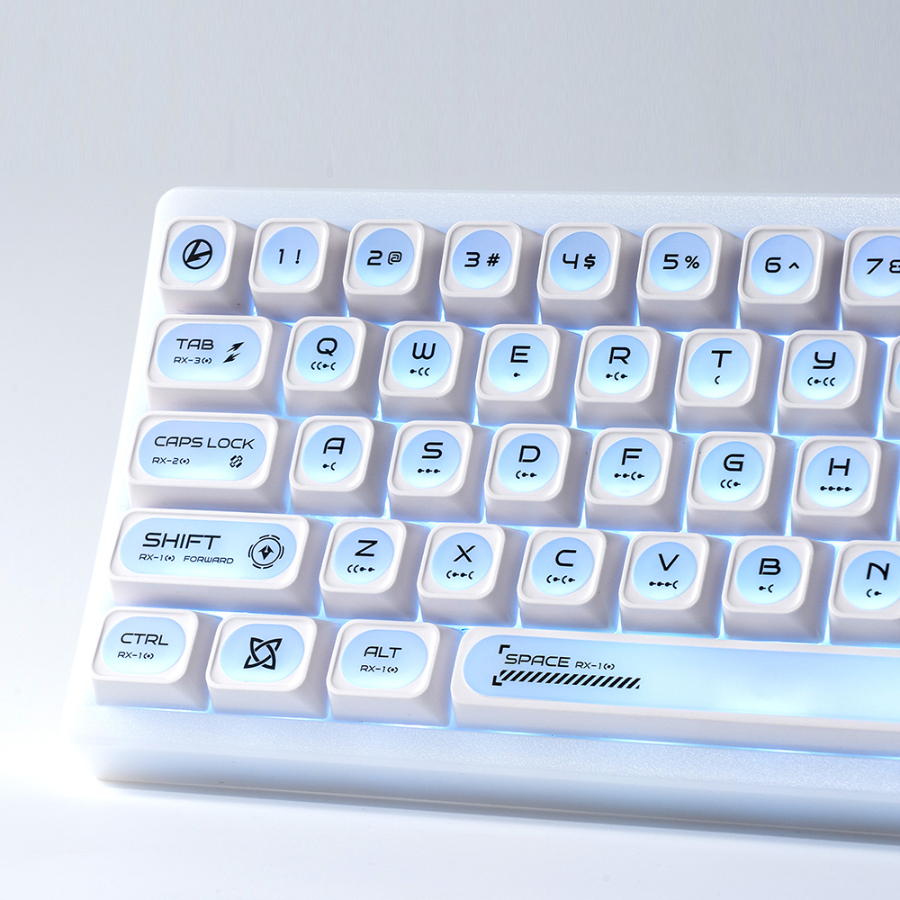 캣츠아이 영문 화이트 반투명 키캡 CHERRY PBT 기계식 키보드 키캡 136키 - 상세 이미지 3