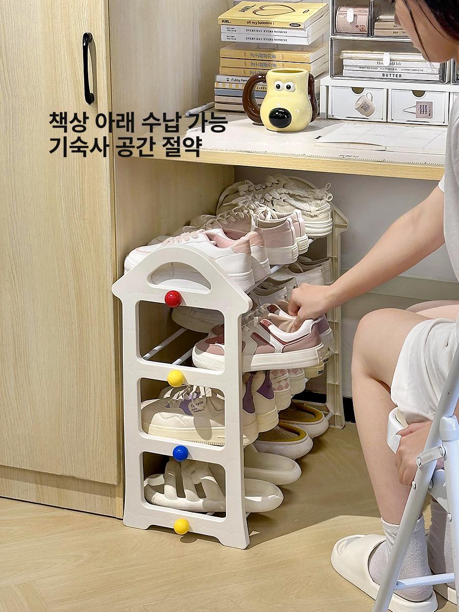 이동식 수납트롤리 틈새 수납선반 세탁실 정리함 거실 대형 3단 화이트 - 상세 이미지 2