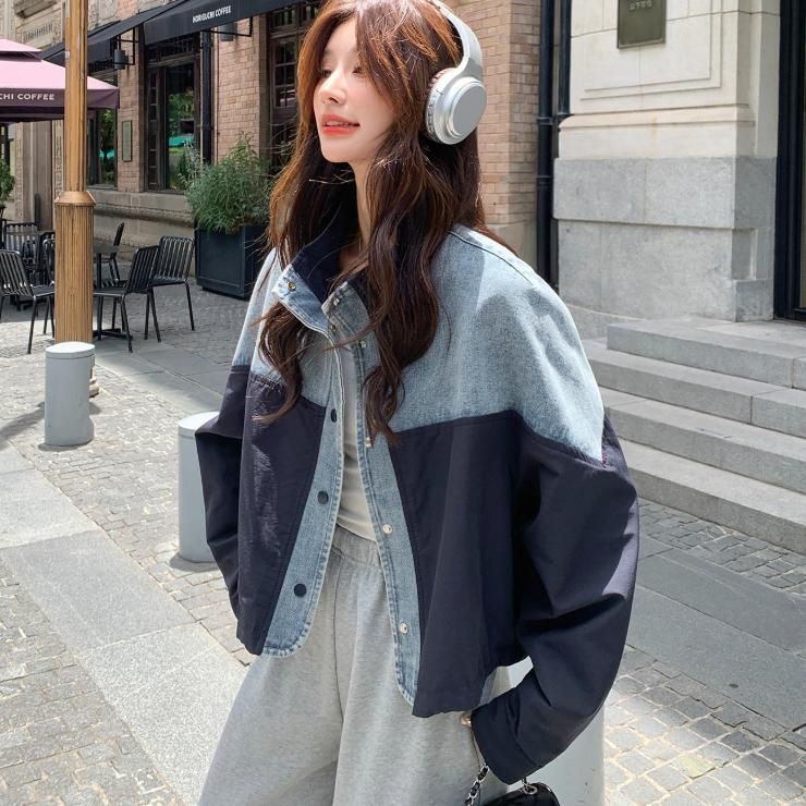 여성 데님 자켓 청자켓 재킷 여자 루즈핏 가을 단일상품-(옵션이미지참조) XS 이미지 7