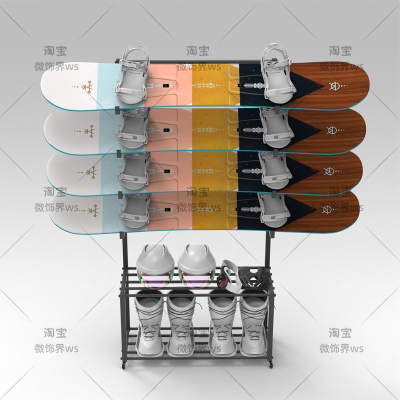 양면 스노우보드 전시대 거치대 보관함 랙 걸이 - 상세 이미지 3