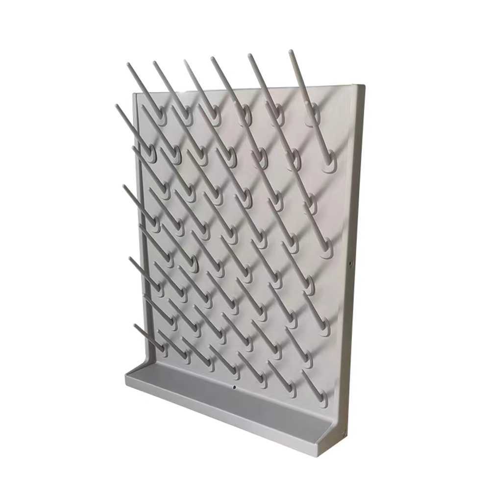 실험실 건조대 플라스크 비커 튜브 스탠드 화학 용품 블랙 550x120x700mm - 상품 이미지