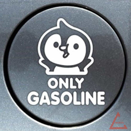 별추샤인 팽글이 only 가솔린 자동차 주유구스티커 화이트 자동차스티커 차량외부꾸미기