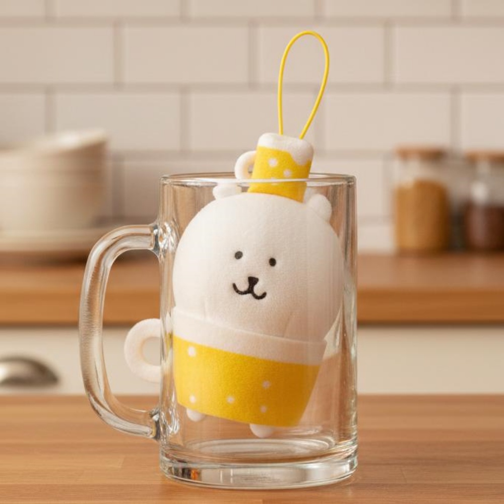 농담곰키링 담곰이 나가노 인형 키링 가방고리 열쇠고리 캐릭터 봉제 인형 맥주 10cm - 상품 이미지