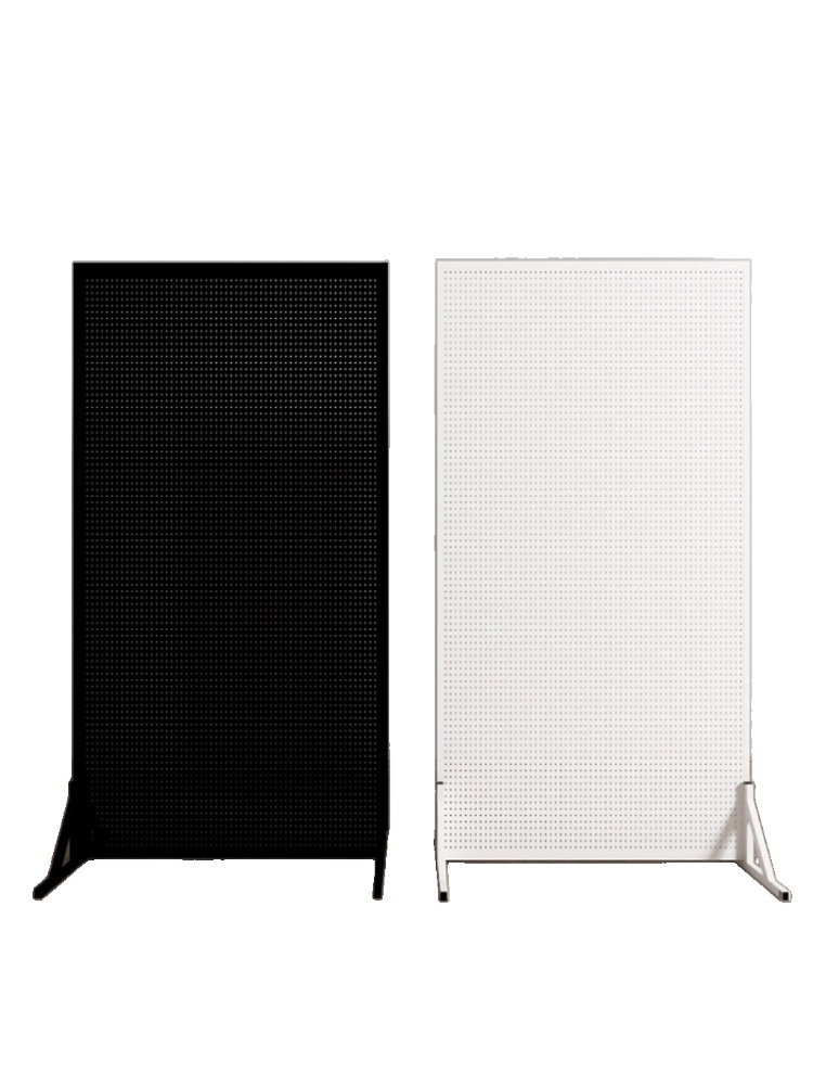 타공 보드 철제 인테리어 악세사리 스탠드 자석 철판 구멍 수납 책상 흰색 50x100cm (걸이 20개) - 상세 이미지 2