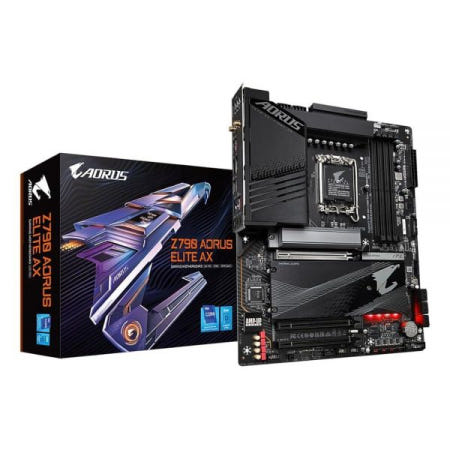 [해외]GIGABYTE Z790 AORUS Elite AX 1.0 인텔 LGA 1700 ATX 마더보드, 4X DDR5~128GB, 3X PCI-E x16, M.2, 6X SATA