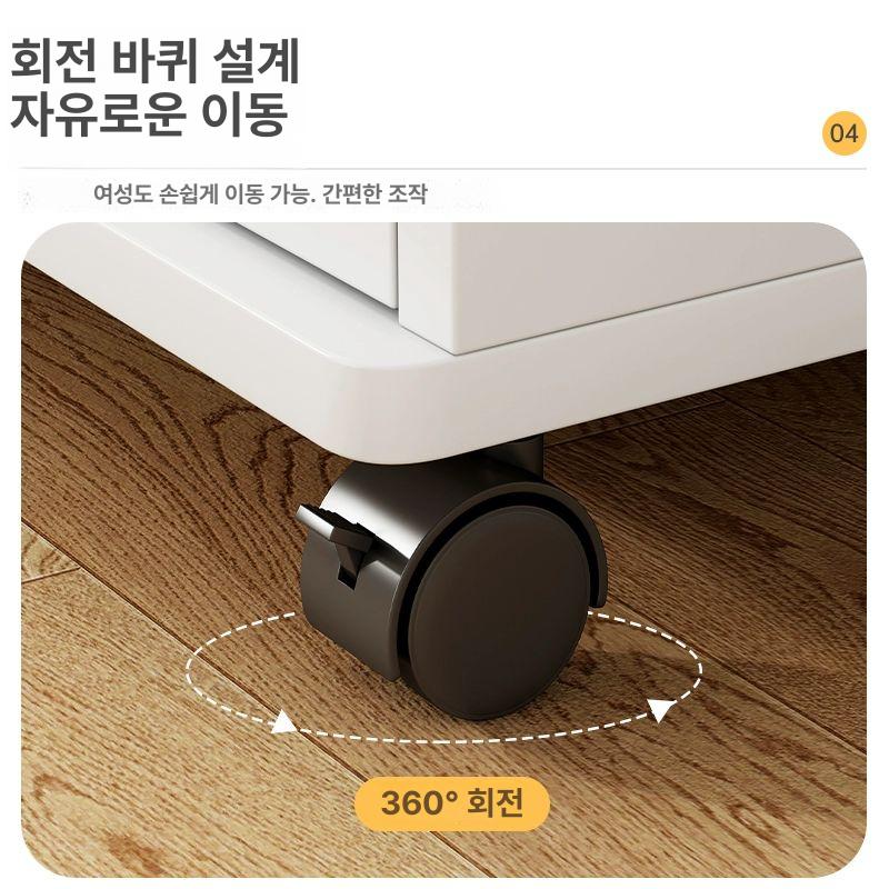 프린터 선반 데스크 서랍장 사무용 수납장 프린트 거치대 3단 노스아메리칸 2칸 60 34x59cm - 상세 이미지 3