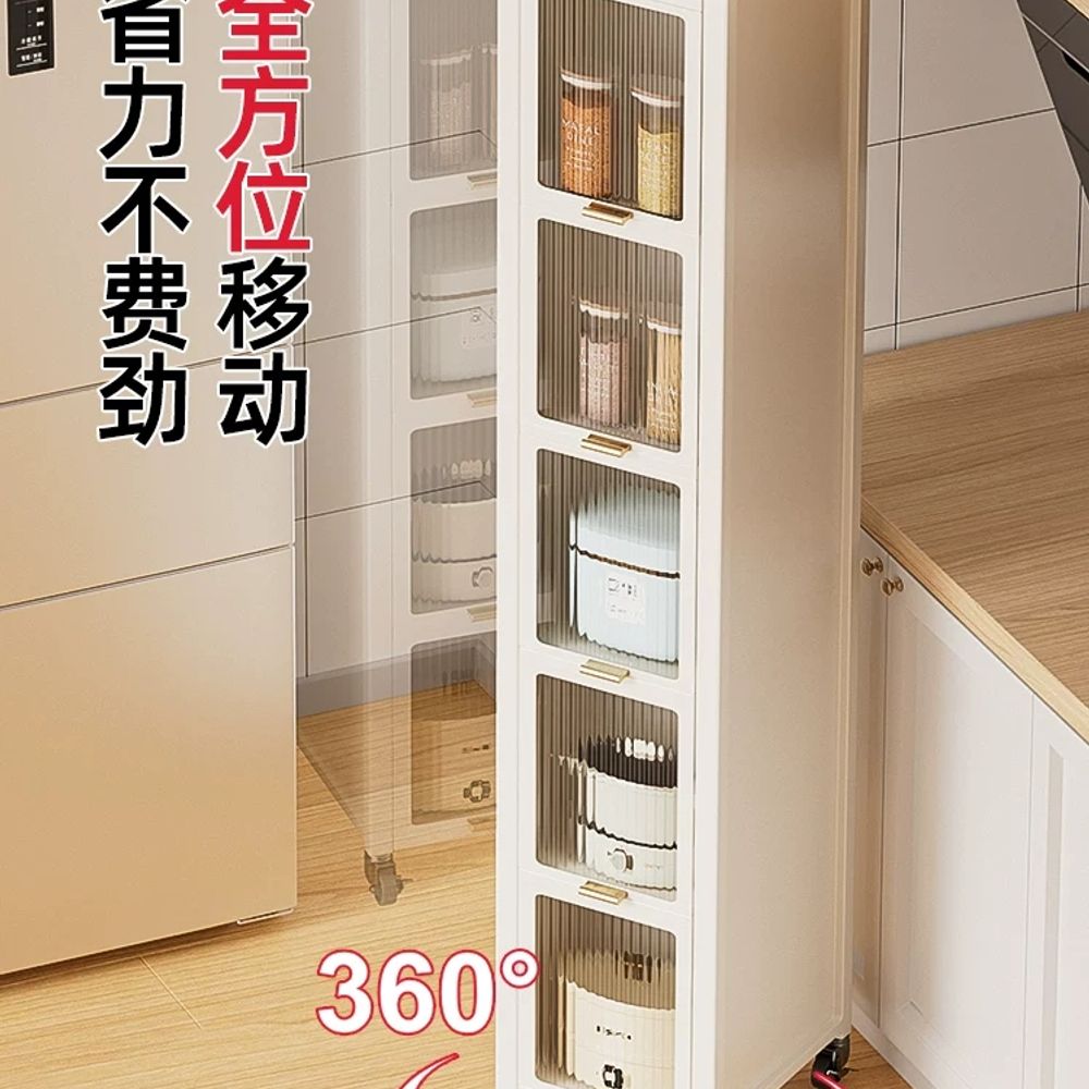 A. 흰색 고정형 3단 폭 20cm 깊이 40cm 높이 81cm 매트 및 바퀴 무료 증정 - 상세 이미지 2