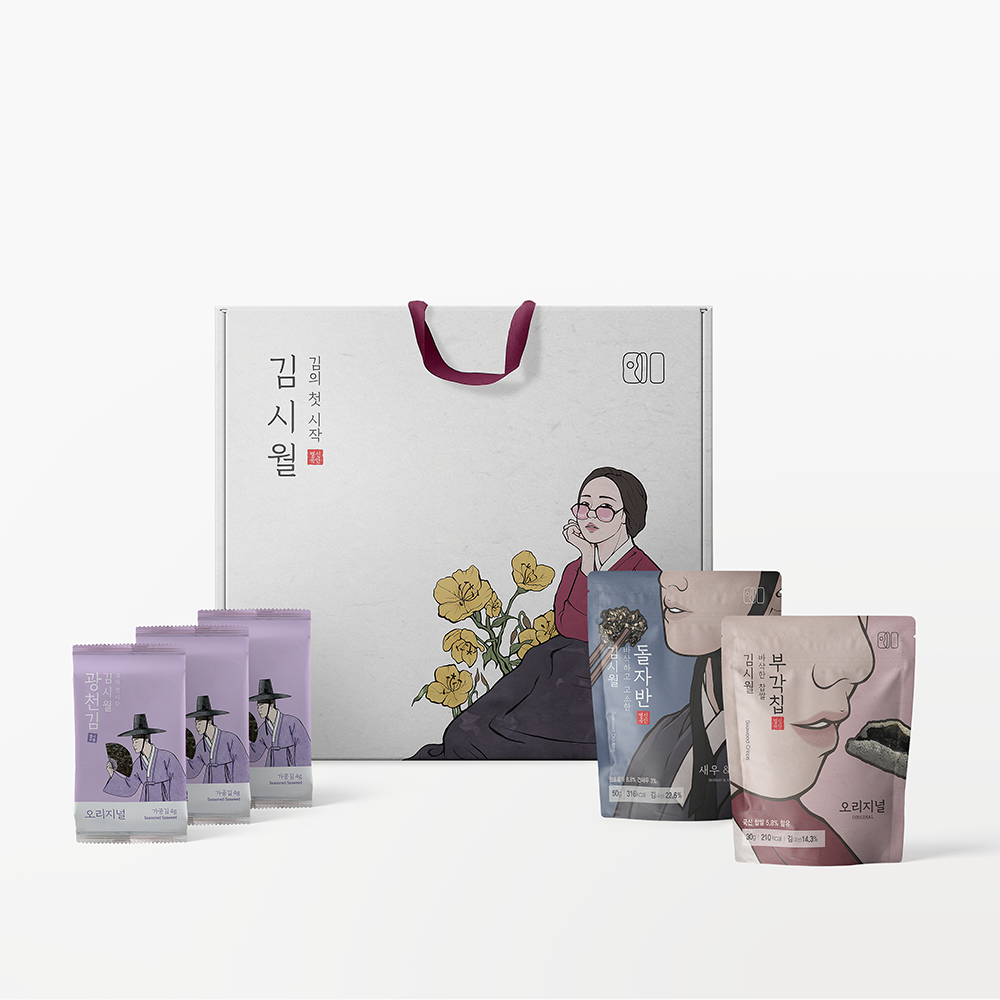 김 설선물세트 신안 김시월 도시락김 김부각 돌자반 온가족선물세트 셋트 - 상세 이미지 2