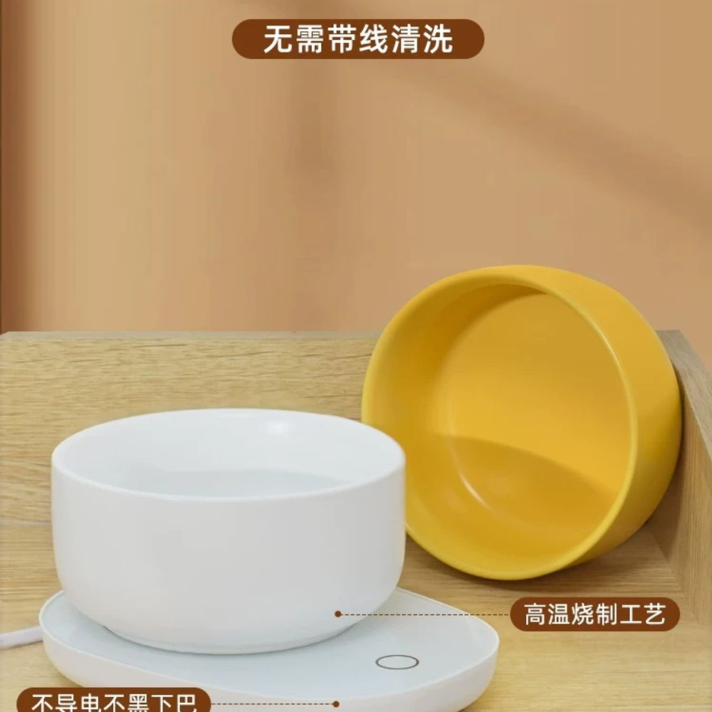 리멤버셀 길고양이보온물그릇 얼지않는 A. 3단계 온도 조절350ml 항온 보온 그릇 및 매트 세트 화이트 보온 그릇과 매트 분리 가능 누수 방지 - 상세 이미지 5