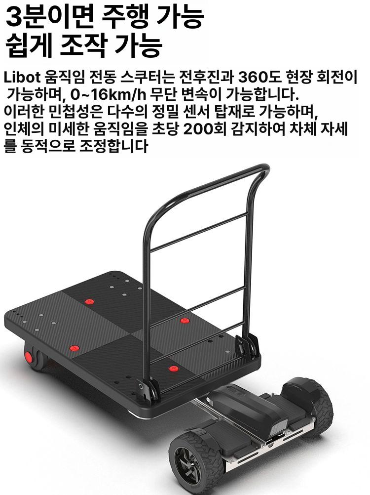 소형 전동 손수레 운반카트 창고용 평판카트 600W 600W 200kg 90 60 30km 퀵 본체와 프레임 비퀵 릴리스 - 상세 이미지 2