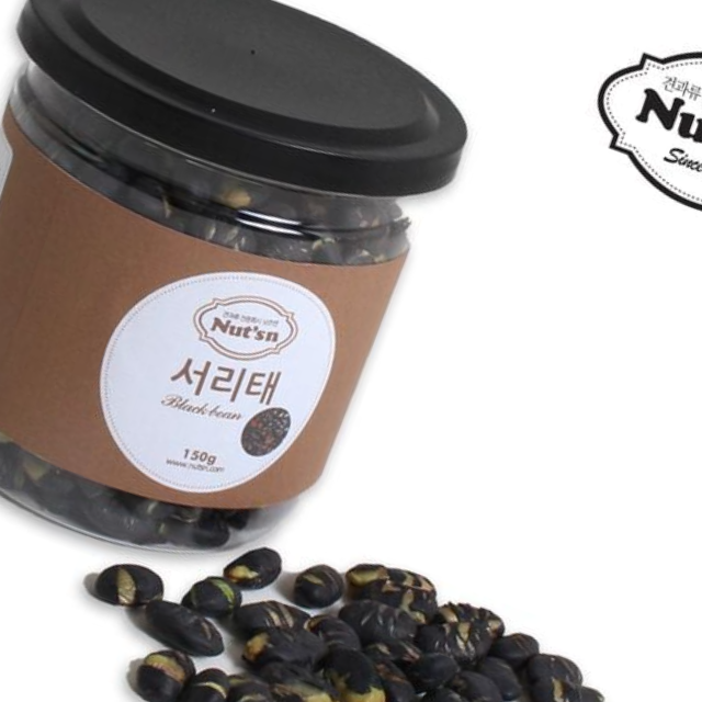 건강간식 안딱딱한 볶음서리태 원터치캔(소) 150g 1+1 - 상품 이미지