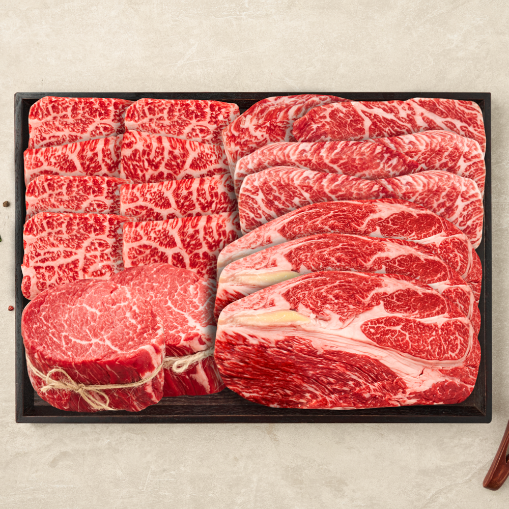 최고급 백화점 한우 선물 세트 투뿔 소고기 설 추석 명절 시그니처, 1.6kg, 1개 - 상품 이미지