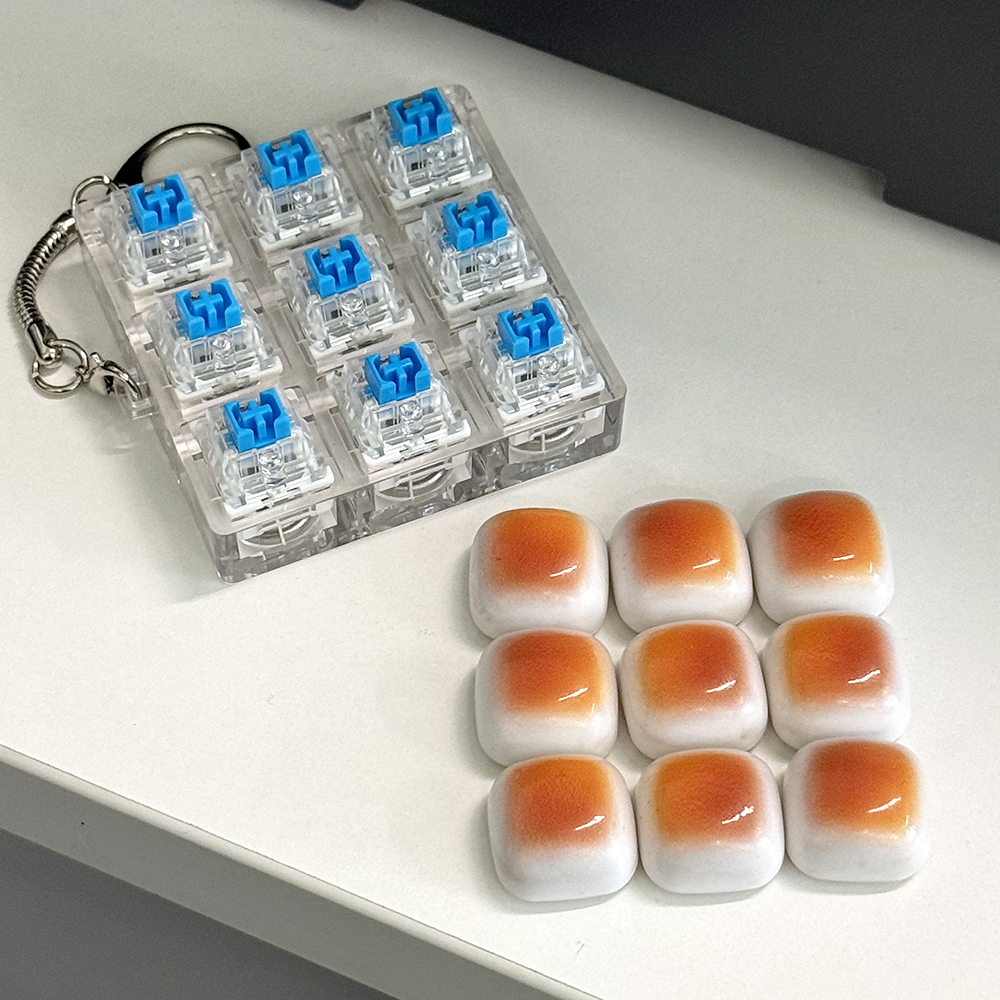 식빵 LED 키캡 키링 빵모양 모닝빵 유광 키홀더 악세사리 6종 이미지 2