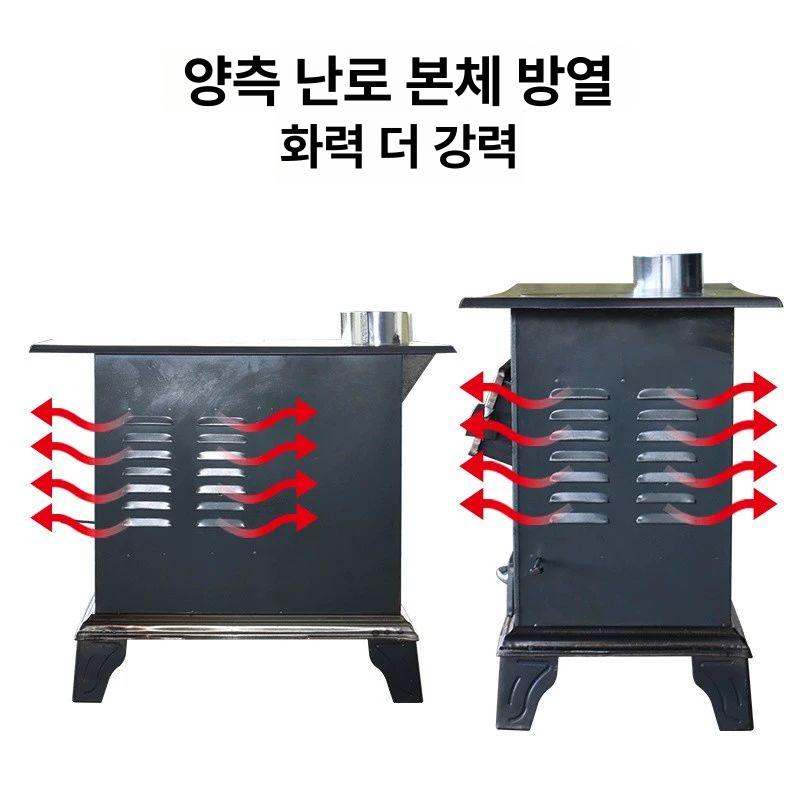 무연소각난로 화목난로 주물 펠렛난로 장작 상품 소각기 6m 배관+물병 - 상세 이미지 5