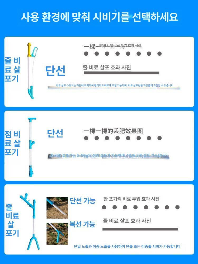 비료 주입기 튜브형 살포기 옥수수용 쌍관 주입형 배낭식 프레스식 두꺼운 통 - 상세 이미지 4