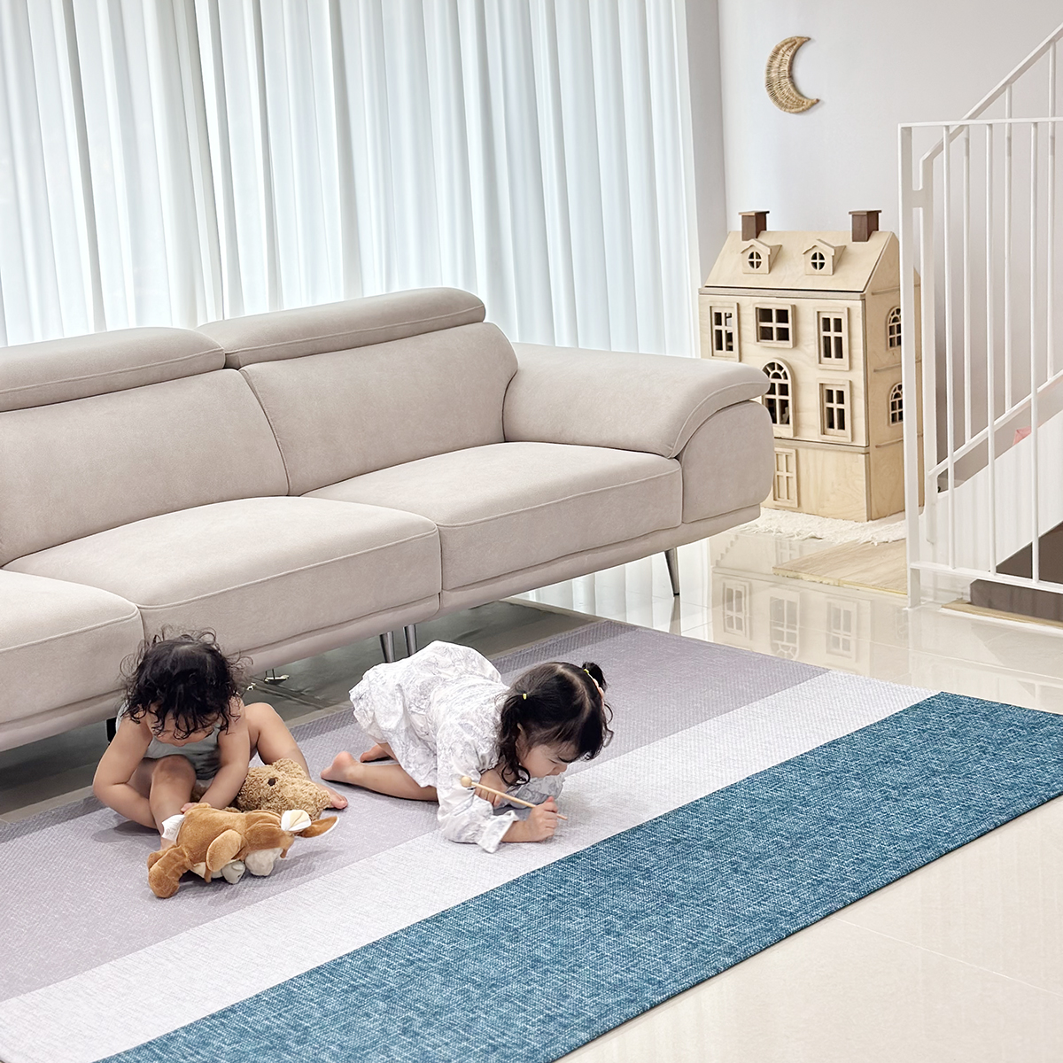 엠시베딩 워셔블러그 단모 먼지없는 사계절 방수 레터링 대형 침실 식탁 러그