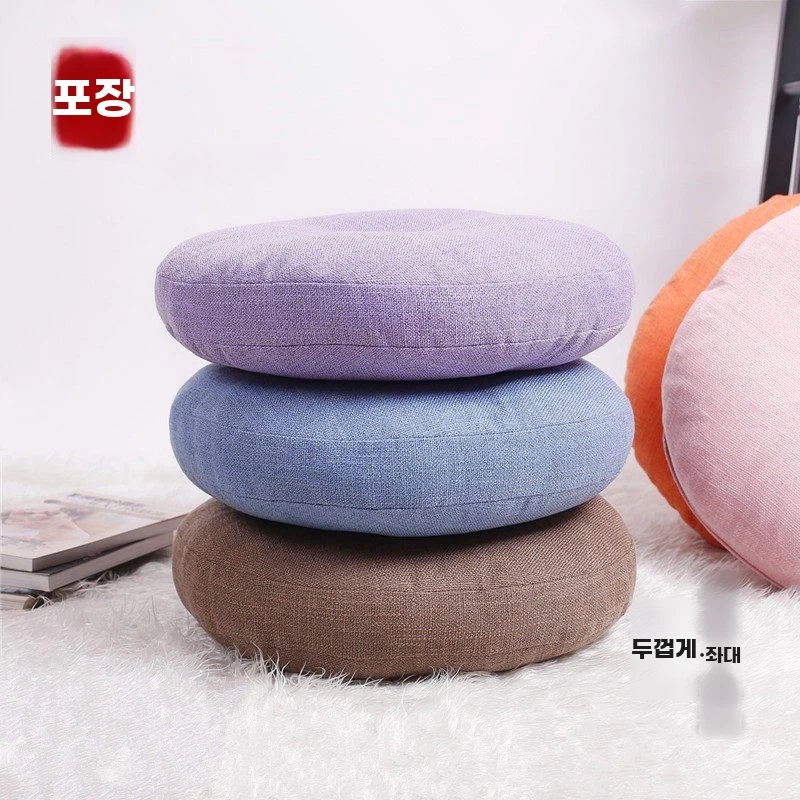 린넨 방석 원형 거 A. 뚱뚱한 패드 레드 웨이브, A. 세탁 불가 직경 40두께 10cm - 상세 이미지 2