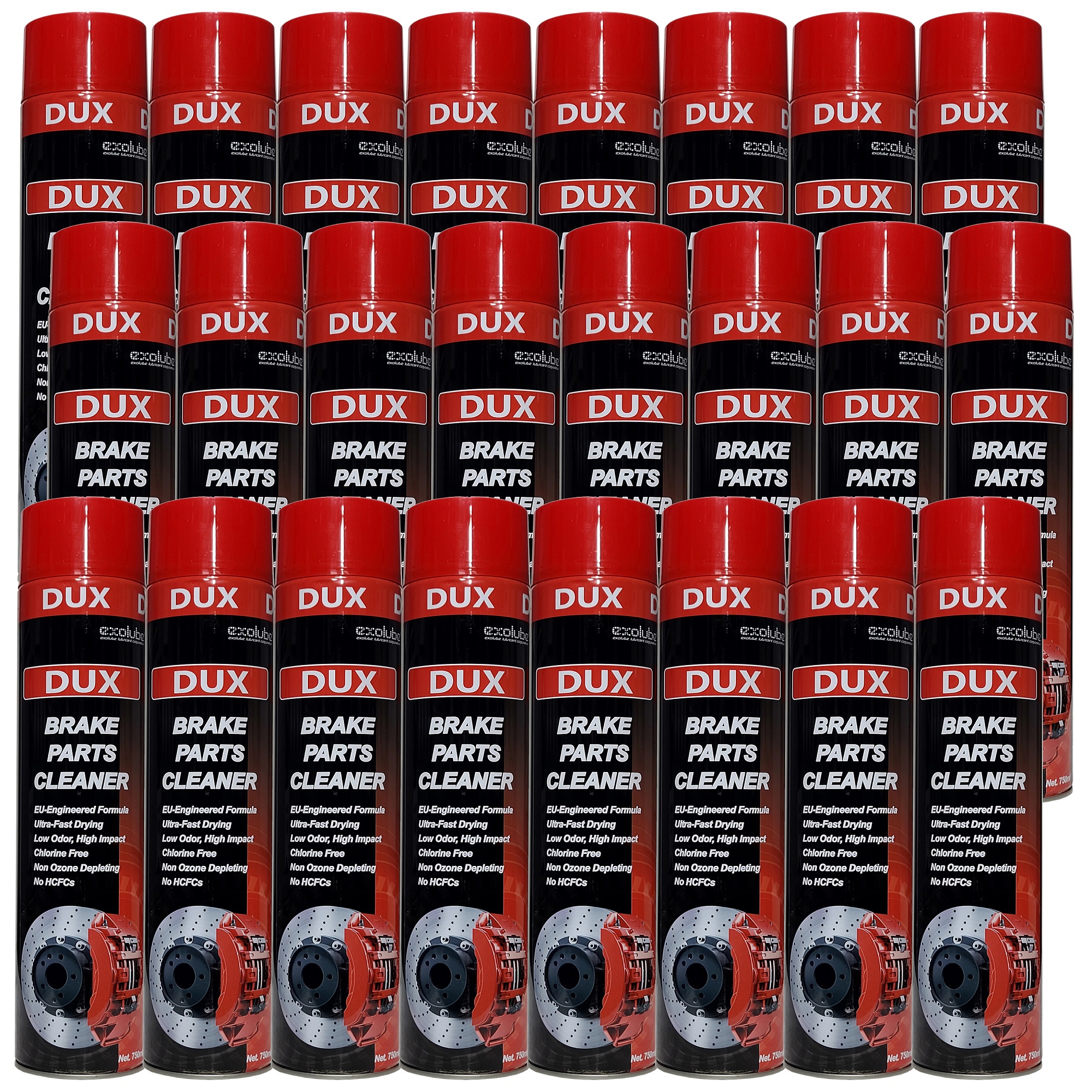 DUX 브레이크 파츠 크리너 750ml x 24개 1박스 18L 강력한 침투 세정력 및 속건성 기능 (작업자 보호 설계) - 상세 이미지 2