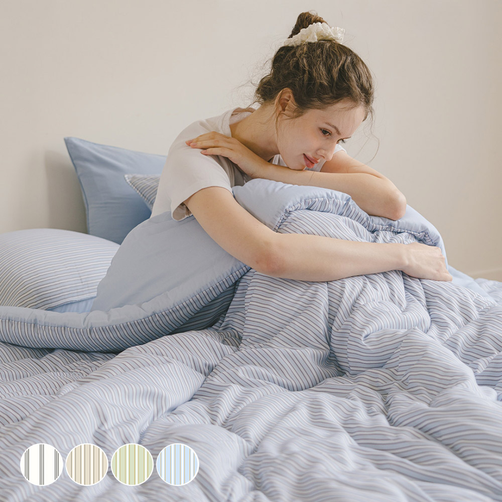 바자르 프렌치모닝 텐셀 모달 100% 옥수수솜 먼지없는 사계절 가을 겨울 차렵이불 패드세트 SS