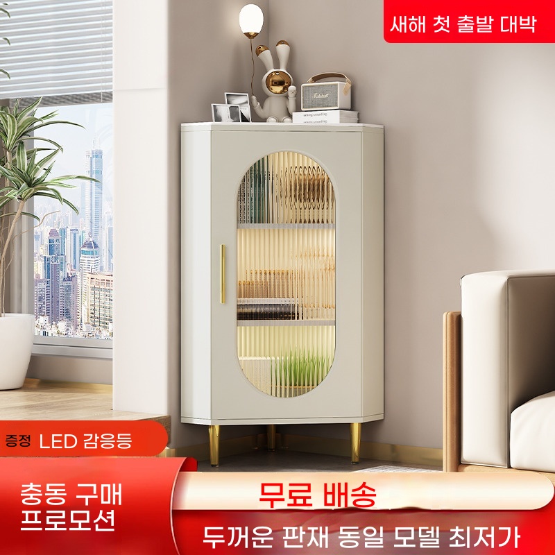 모서리 삼각 코너장 코너 3 A. 화이트 3535100 골드 다리 및 손잡이, A. 모으다 - 상품 이미지