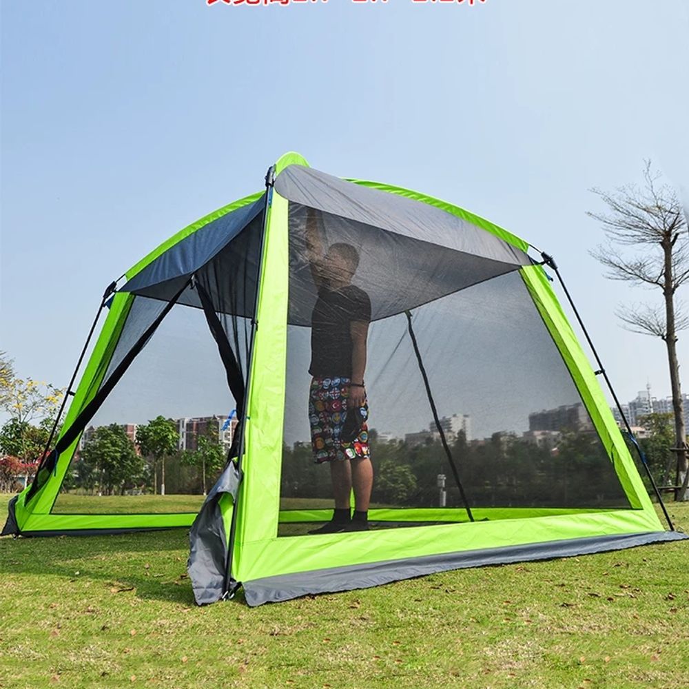 리멤버셀 원터치투명텐트 방풍 리빙 PVC 우레탄 팝업 A. 3.3m 핑크 프린트 메시 텐트 - 상세 이미지 5