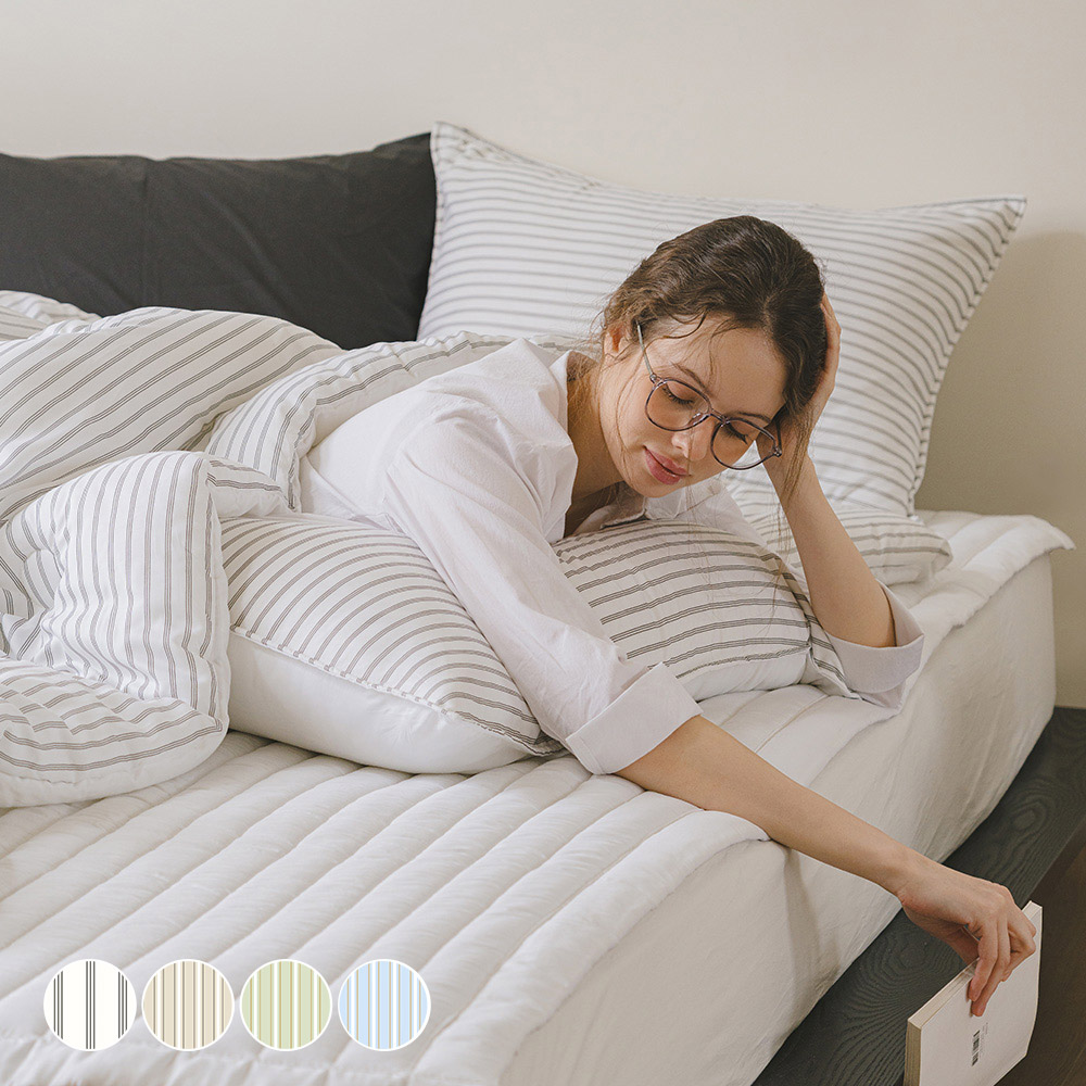 바자르 프렌치모닝 텐셀 모달 100% 옥수수솜 먼지없는 사계절 가을 겨울 차렵이불 패드세트 SS